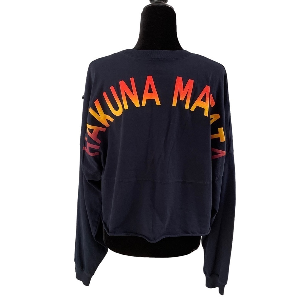Disney Spirit Jersey The Lion King Hakuna Matata Crop Long Sleeve Top Women L - Picture 12 of 12